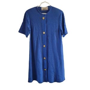 Steve Fabrikant Vintage Wool Blend Short Sleeve Dress Size 8